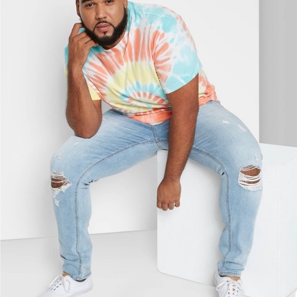 Original Use-distressed light wash,Jeremy,regular fit with slim taper & … - Picture 3 of 12